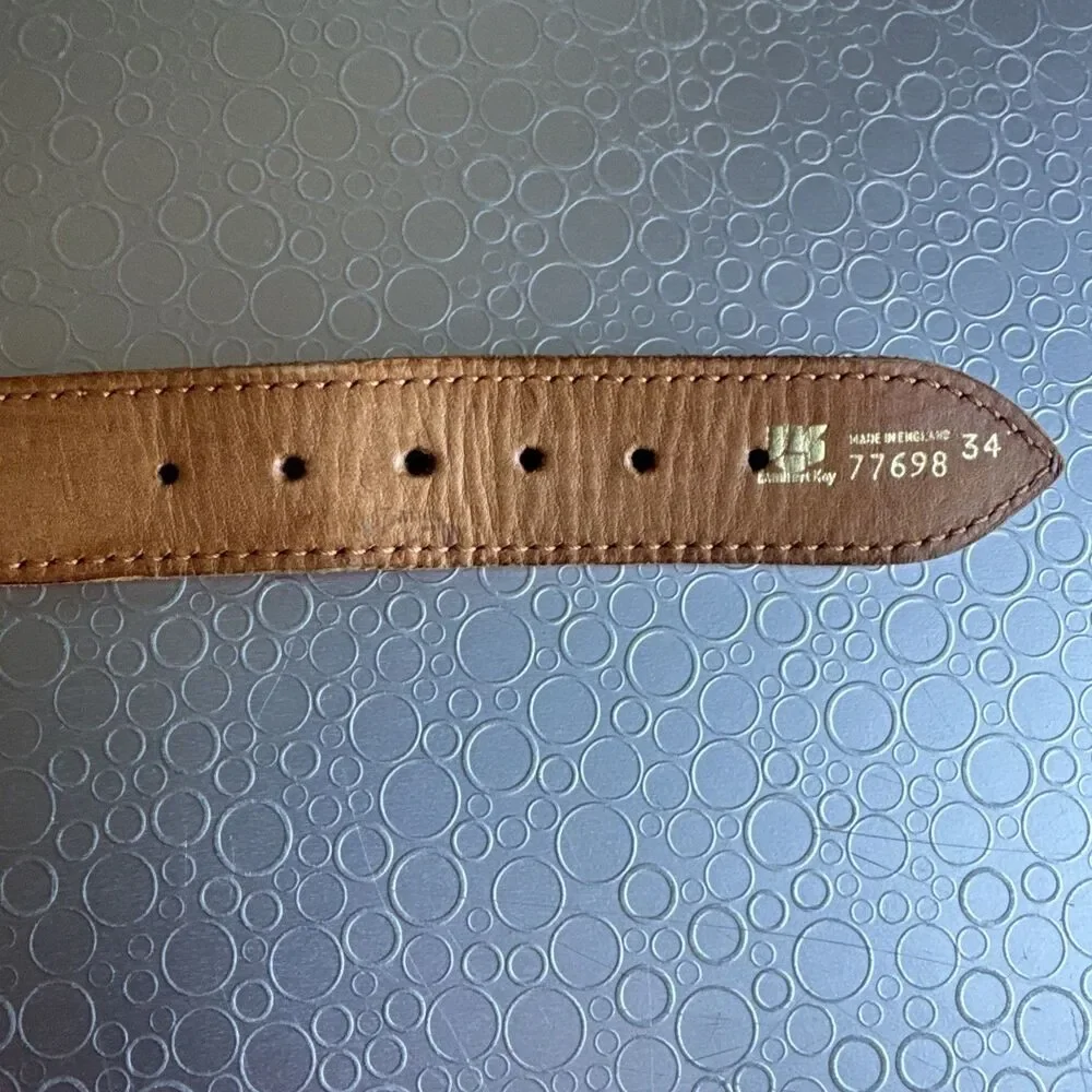 Vintage Lambert Kay Leather Dog Collar Size 34 Made in England Large Breeds